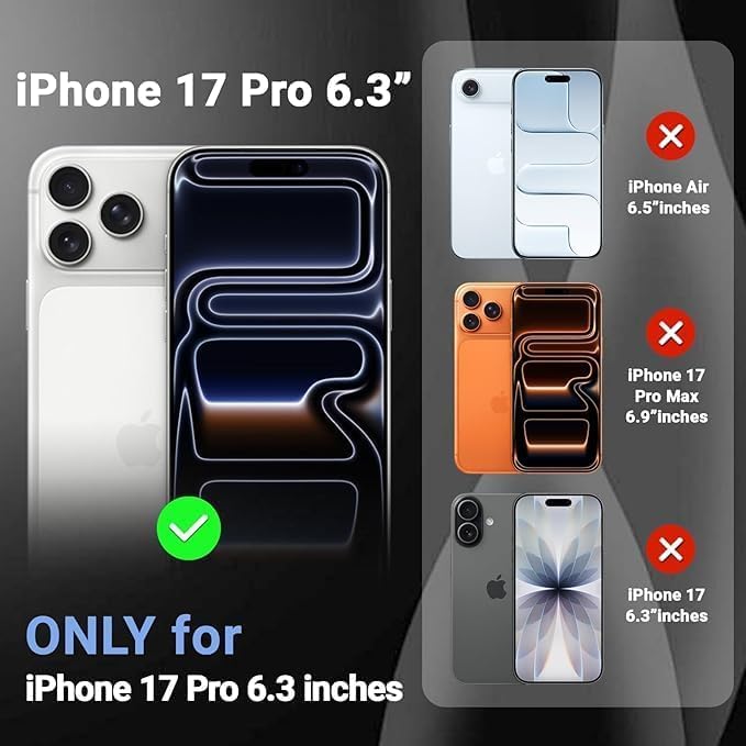 Image of DIZORO Silicone Magnetic Ring Stand Compatible for iPhone 17 Pro Max Case [Military Drop Protection] [Compatible with MagSafe] Shockproof Case Matte Translucent Slim Phone Case - (Black)