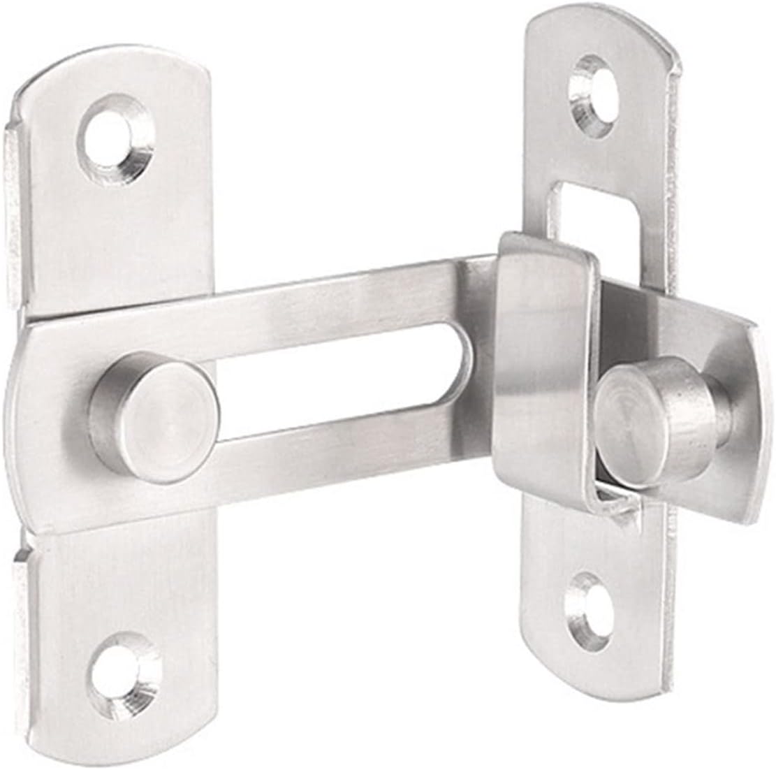 BREAKA Barn Door Metal Hook Latch, 90-Degree Decorative Toilet Door Lock, Right-Angle Sliding Door Buckle Hinge.
