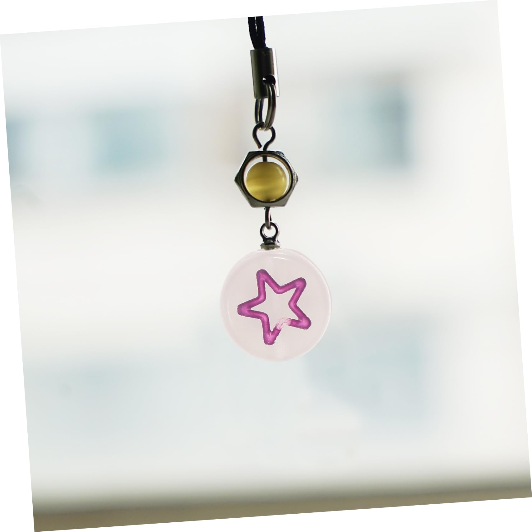 TEHAUX 5piezas Abalorios Diy Luminosos De Acrílico Para Pulseras De Bolas Decorativas Letras y Patrones Accesorios Para Manualidades y Joyas