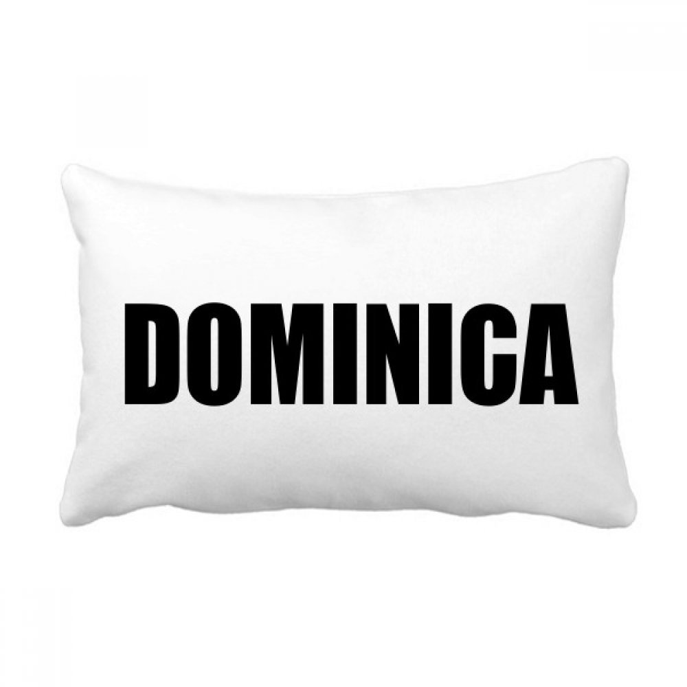 Coussin lombaire Dominique pays nom pour canapé | Décoration moderne noir multicolore 40x60 cm
