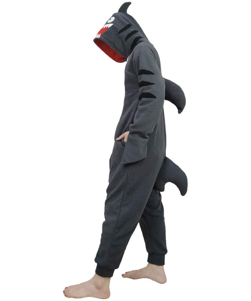 Dressfan - Pijama unisex con diseño de tiburón, color gris - Multi - S
