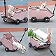 Mini-Hundewagen, faltbarer Katzenwagen für Mini-Haustiere mit Sicherheitsleine, Reise-Kinderwagen mit wendbarem Griff, EVA-Räder, 7 kg Tragkraft, Rosa