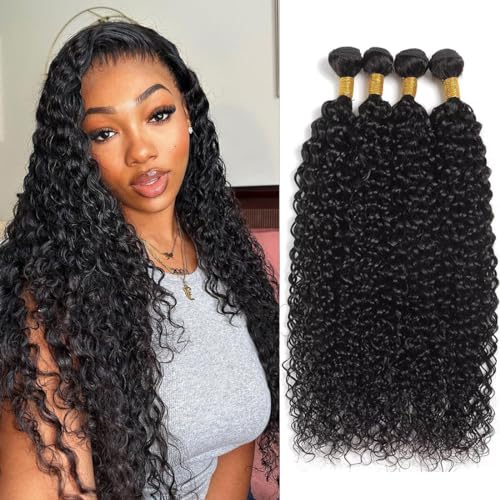 Taziza Brazilian Water Wave Bundles Human Hair(14 16 18 20
