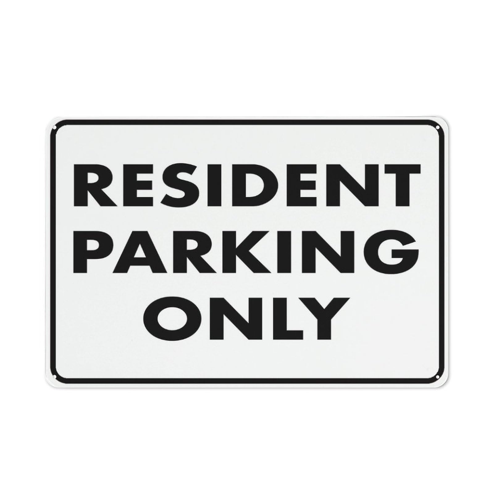 Resident Parking Only Sign 12X8 Inch Aluminum Uv Ink Printed For House And Business