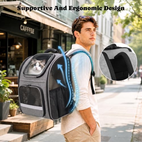 Pawtners Cat Backpack Carrier w/ Expandable Play Tunnel 24.99 + Free Shipping w/ Prime or on 35+ + 50% Off Code W28HWY25 - image 6