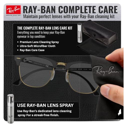Image of Ray-Ban RB3016 CLUBMASTER BLUE-VIOLET LIGHT CLEAR Sunglass w /Official Kit