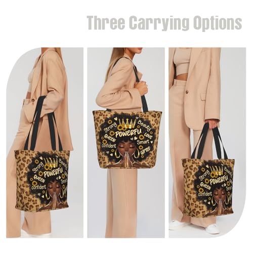 Bolso Tote para Mujeres Afroamericanas Negro miniatura 4