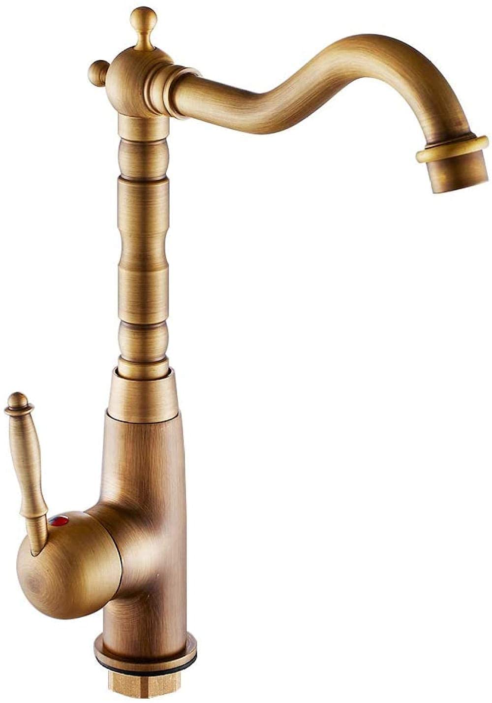 Robinet évier de cuisine laiton eau chaude et froide orientable