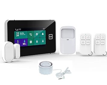 New Avance Dual Band (2G -GSM+ WiFi ) Full Touchscreen Security Alarm System With Door Sensor,PIR Motion Sensor, Remote, Not Compatible With Jio SIM or Any 4G Only SIM. Compatible with Alexa ,Google Assistant & 2G SIM