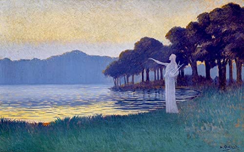 Chant de l'aube Alphonse Osbert poster art poétique toile salon 60x90cm
