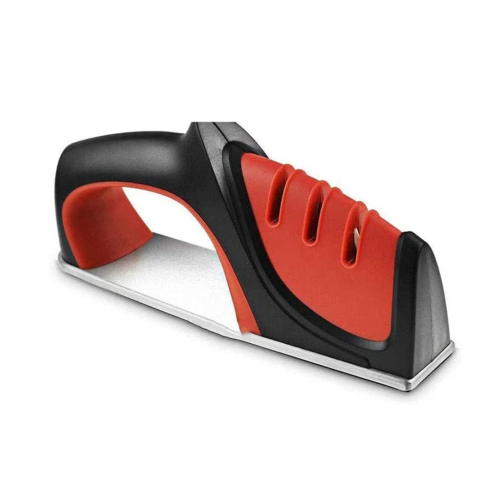 Knife Sharpener 3-Stage Knife Sharpeners Quickly Sharpening Blades Helps Repair Restore Polish Blades