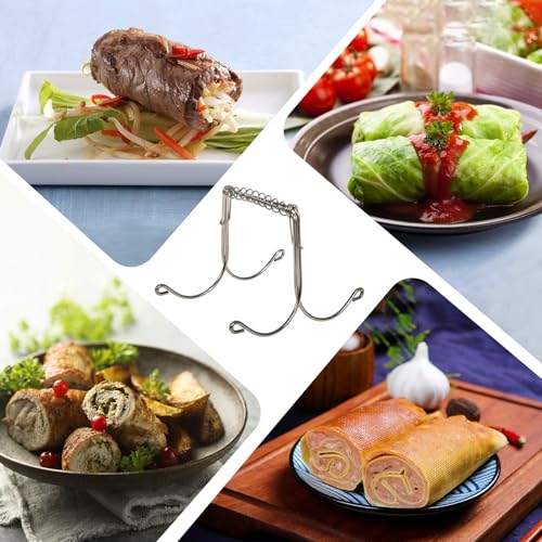 Rouladenklammern aus Edelstahl wiederverwendbar 24er Set, Rouladen Klammern als perfekte Alternative zu Rouladennadeln oder Rouladenspieße