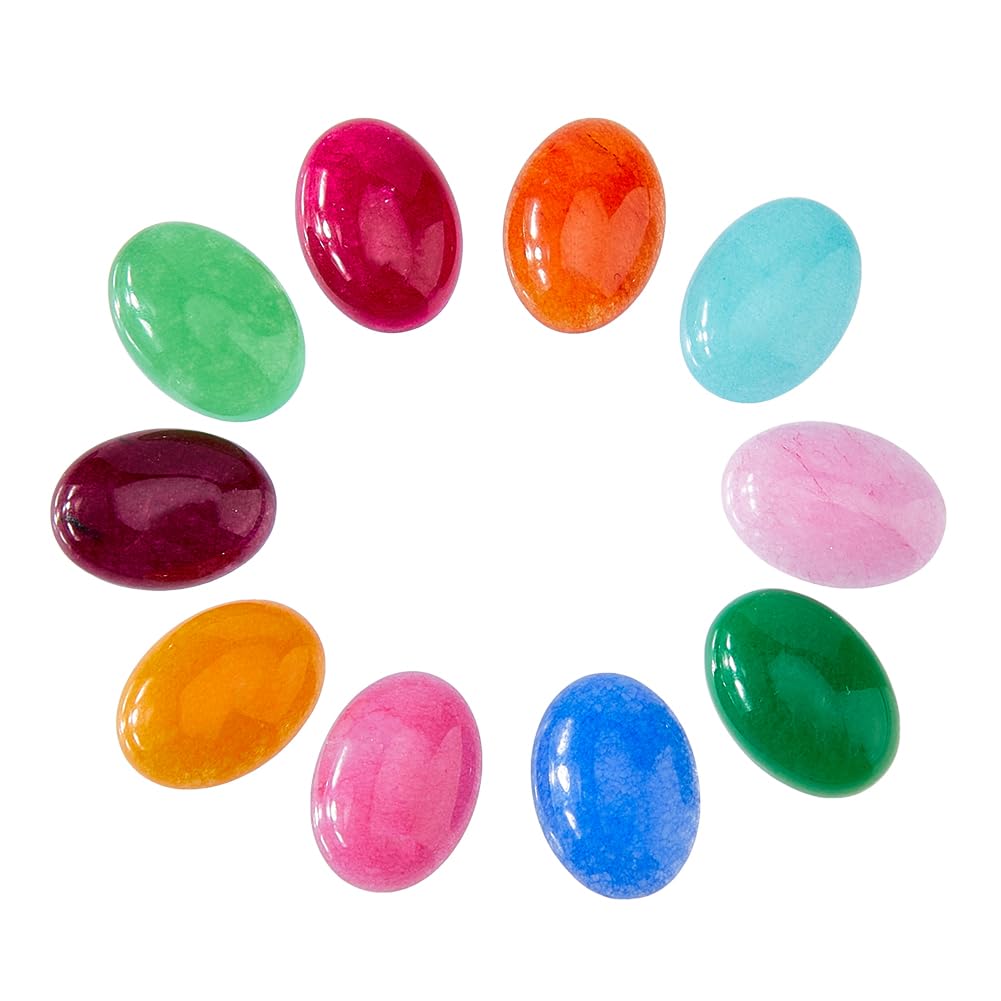 Natural Gemstones Beads Cabochons 6mm Half Round Cabochon Stone Flatback Healing Crystal Quartz Stone for Bracelet Necklace Jewelry Making