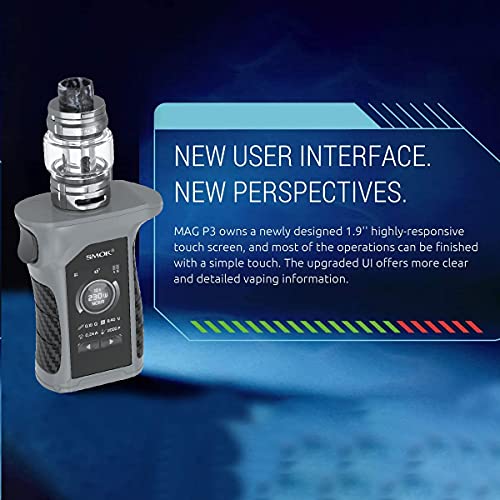 E-Zigarette Starter Set, Smok 230W Mag P3 Kit mit 9ml TFV16 Tank und 2* wiederaufladbaren Efest Batterien, OLED Screen… – Bild 4