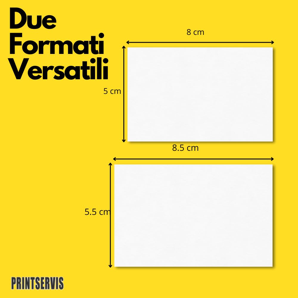 Biglietti da Visita Personalizzabili Stampa 50 Pezzi Angoli Arrotondati Plastificazione Logo 8x5 cm