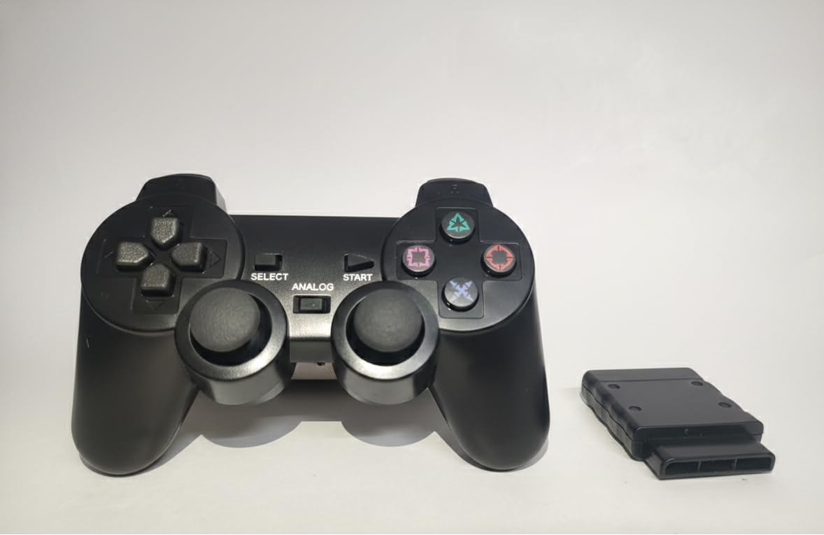 Premium 2.4GHz Wireless Controller for PS2 – Lag-Free High-Performance Gamepad with Dual Vibration, 10m Range & Precision Analog Sticks – Compatible with all PlayStation 2 Models-image-47