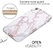 BAISRKE Shiny Rose Gold Marble Design Clear Bumper Matte TPU Soft Rubber Silicone Cover Phone Case Compatible with iPhone 7 / iPhone 8 / iPhone SE 2020