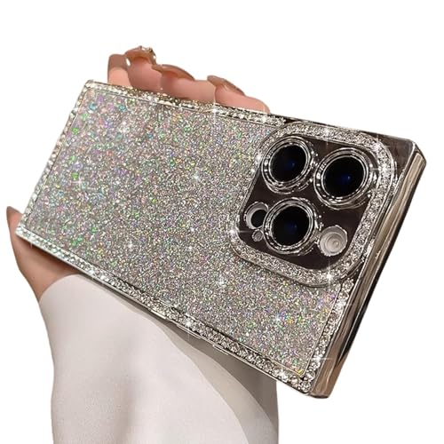 Coque paillettes iPhone 13 Pro Max argentée pour soirée et quotidien