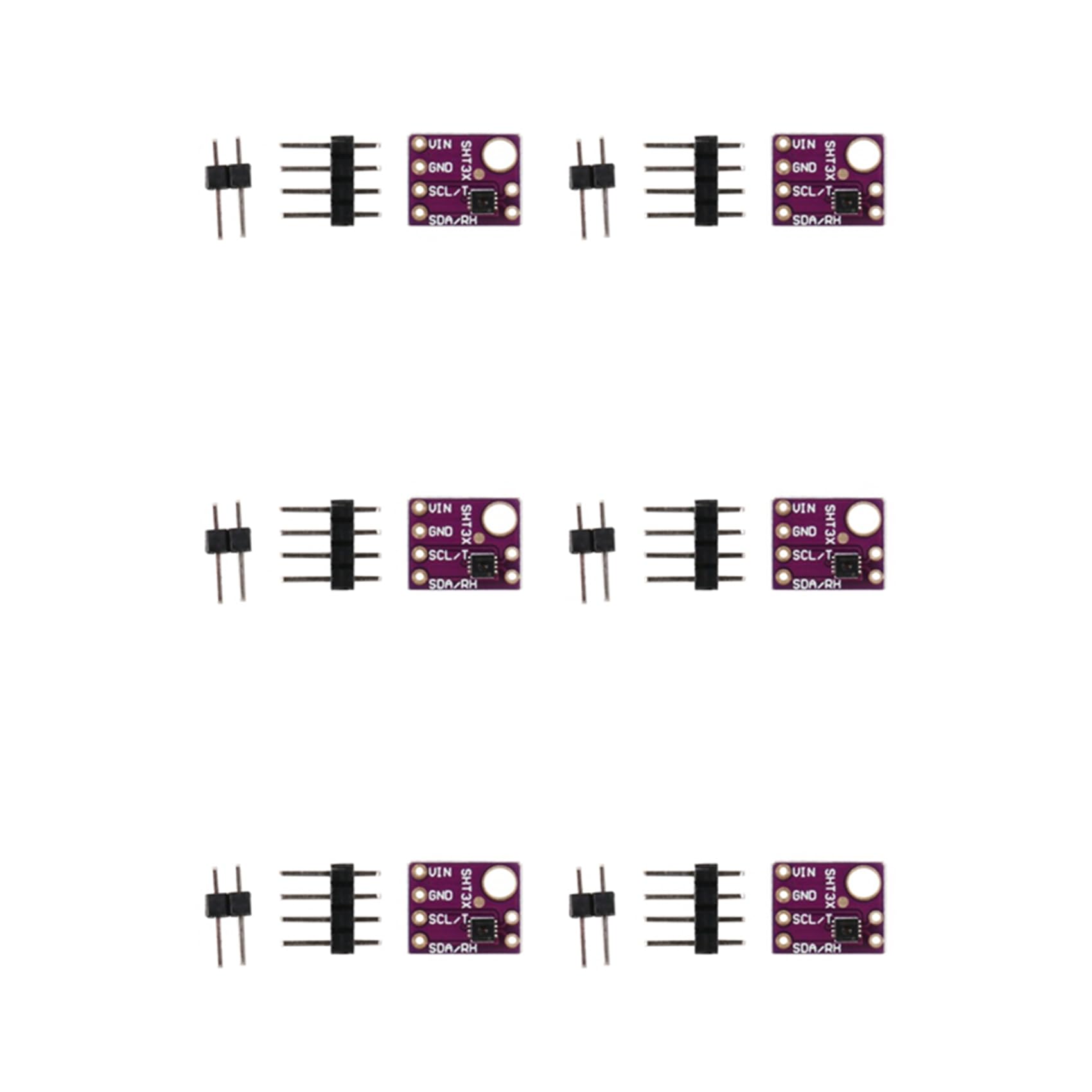 Jnchdghwa Purple 6X Sht31 Sht31-D Temperature & Humidity Sensor Breakout Board Weather Module For