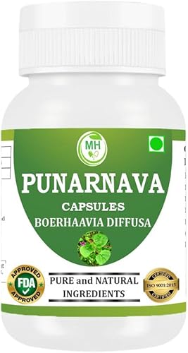 Morsan's Punarnava (Boerhaavia Diffusa) Cápsulas, Pack de 2 x 60 x 500 mg. Veg. Cápsulas (2)