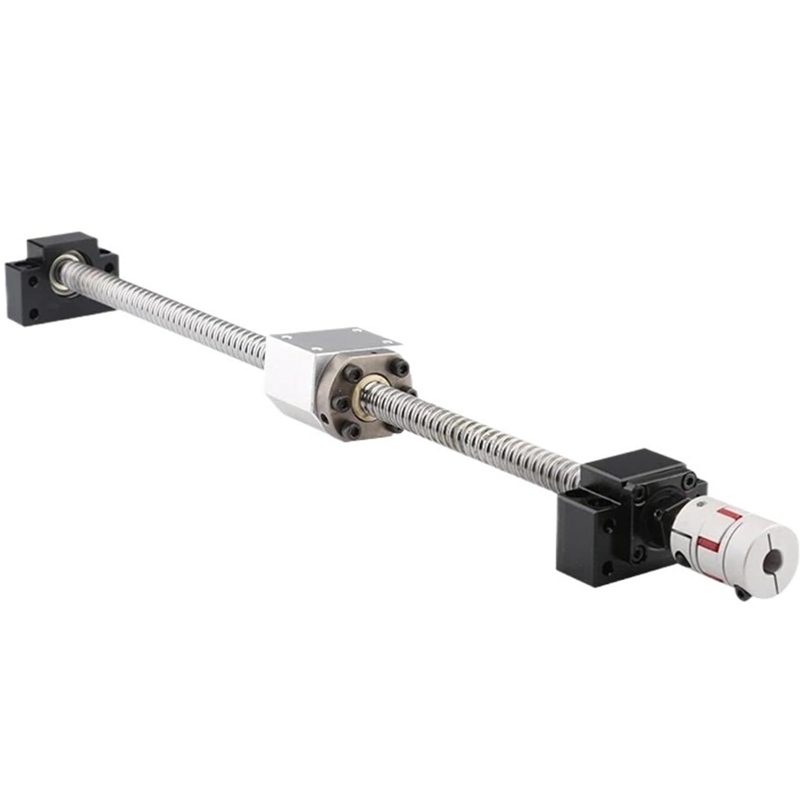 Metal Ball Screw nut end Processing 1pcs Ball Screw End Machining SFU2505+Flange Nut+Nut Shell+BKBF20 End Support+Coupler(900mm)