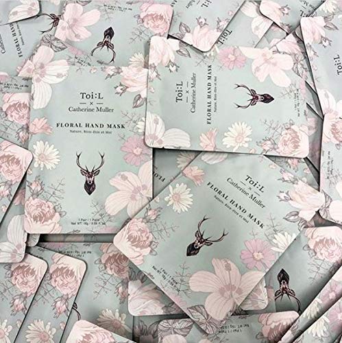 TOI:L Catherine Muller Floral Hand Mask 1 Pair, Moisturizing Gloves for Dry Hands with Elder Flower & CICA, Repairing and Nourishing Hand Care Treatment for Cracked, Rough, and Dry Skin - Image 6