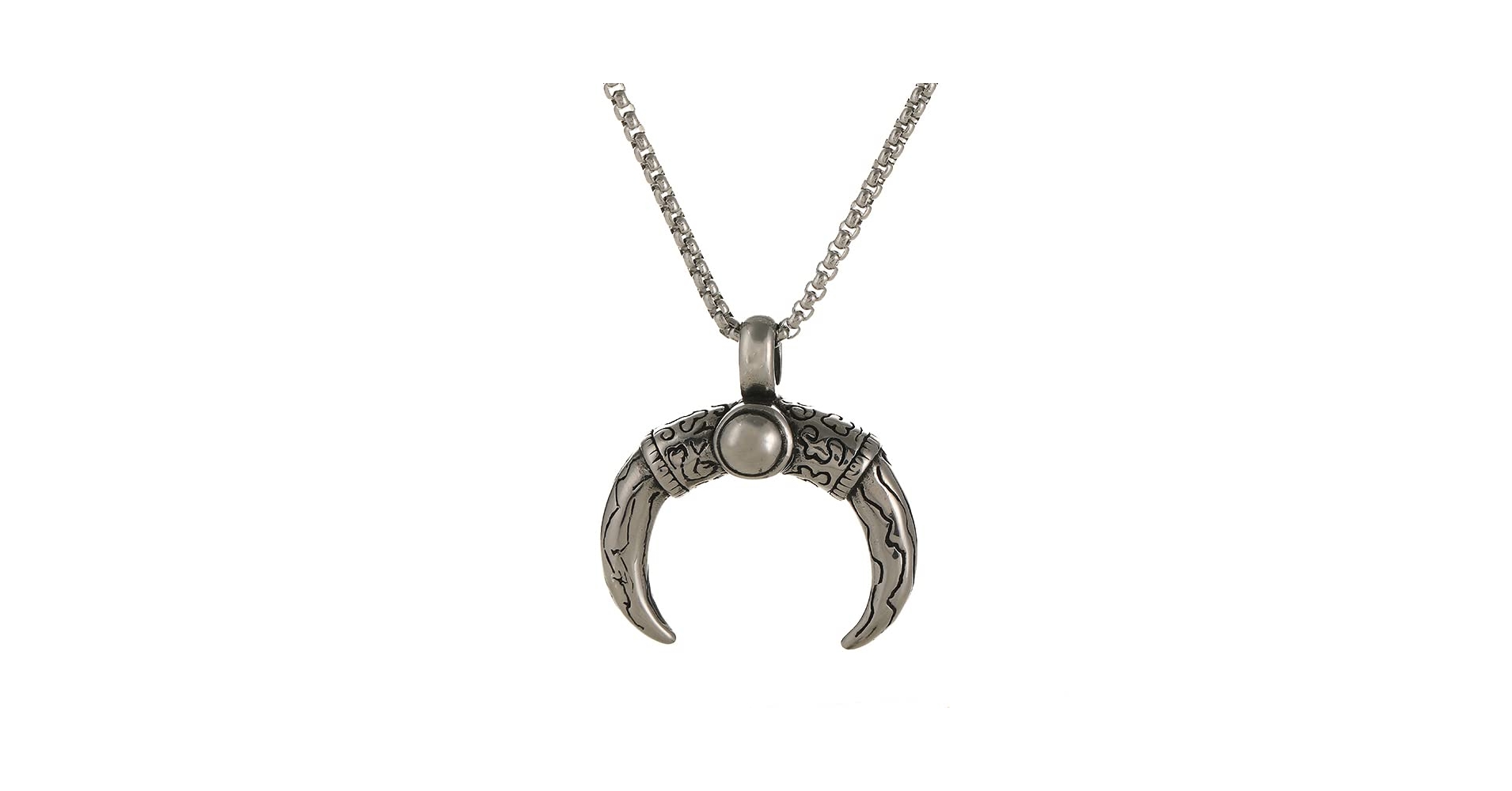 EENSYWEENSY Crescent Moon Necklace, Stainless Steel Pendant