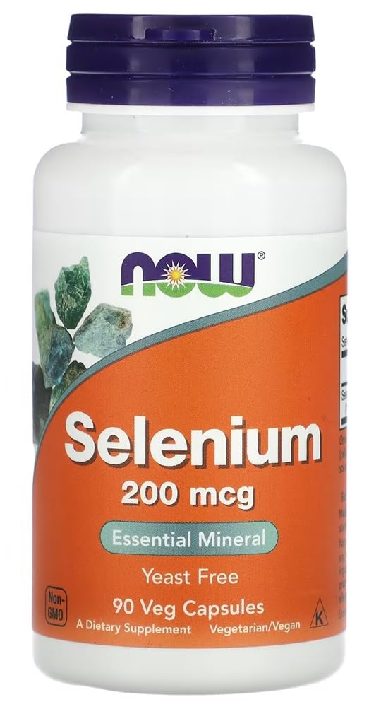 Now Foods - Selen 200mcg | Hochdosierte Antioxidantien-Unterstützung - 90 vegane Kapseln