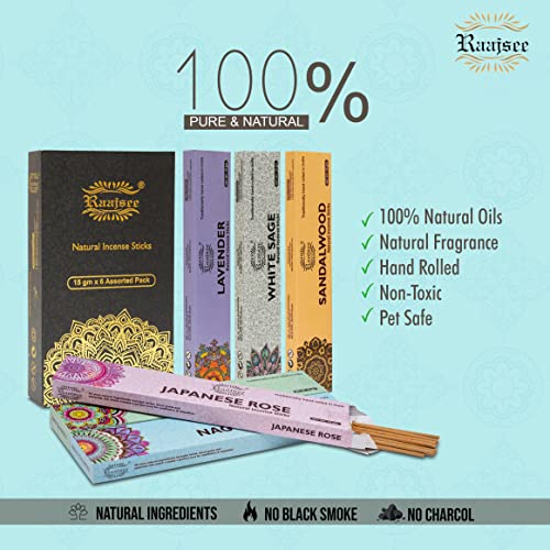 Raajsee RJ-MLT Incense Sticks 6 Pack Variety Set 15Gm Each thumb #3