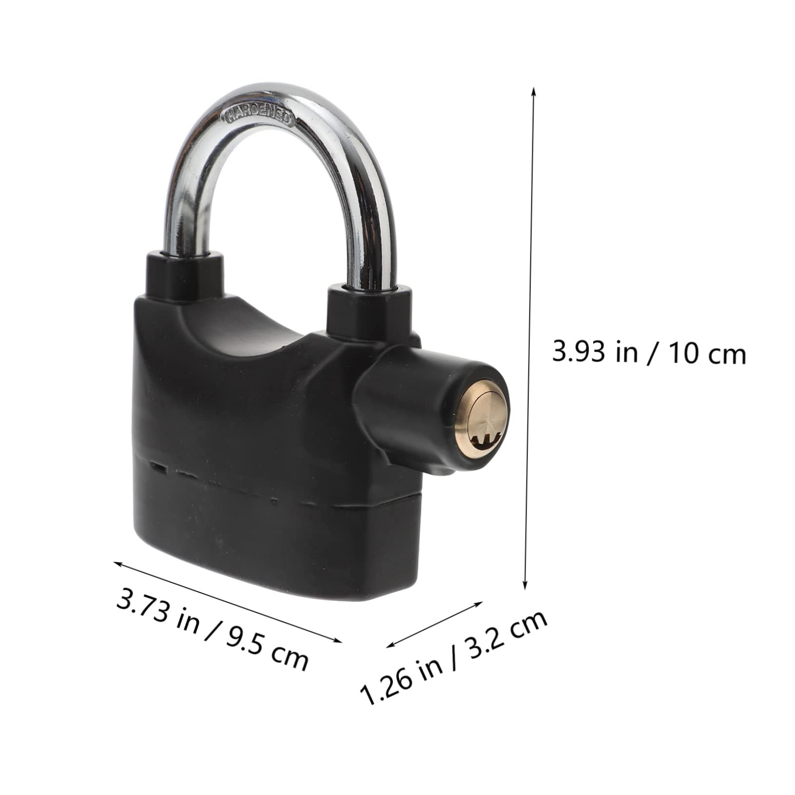 ibasenice 2pezzi Lucchetto Con Allarme Per Bicicletta e Veicoli Design Compatto Nero
