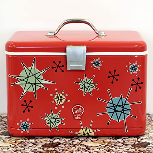 Retro Planet.com - Atomic Starburst Vinyl Stickers, Retro 1950S Peel And Stick Decals (Set Of 20), 1.5 To 6 Inches #TOP5