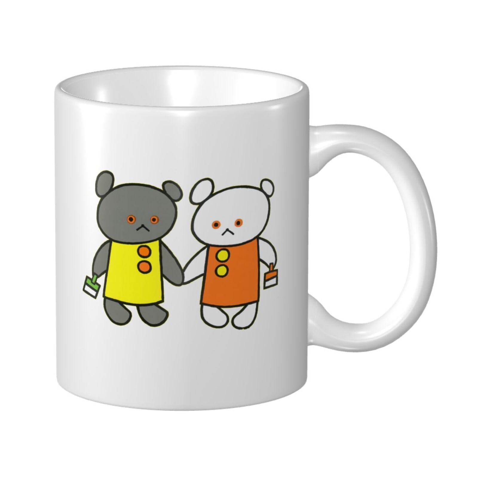 Amazon.co.jp: 人气 小熊 杯子 玻璃杯 双层结构 马克杯 定制 漫画 咖啡 