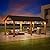 Sunjoy Carport 11 ft. x 20 ft. Standard Wood Gazebo Heavy Duty Garage, Cedar Framed Gazebo Car Shelter with Metal Roof and Movable Ceiling Hook