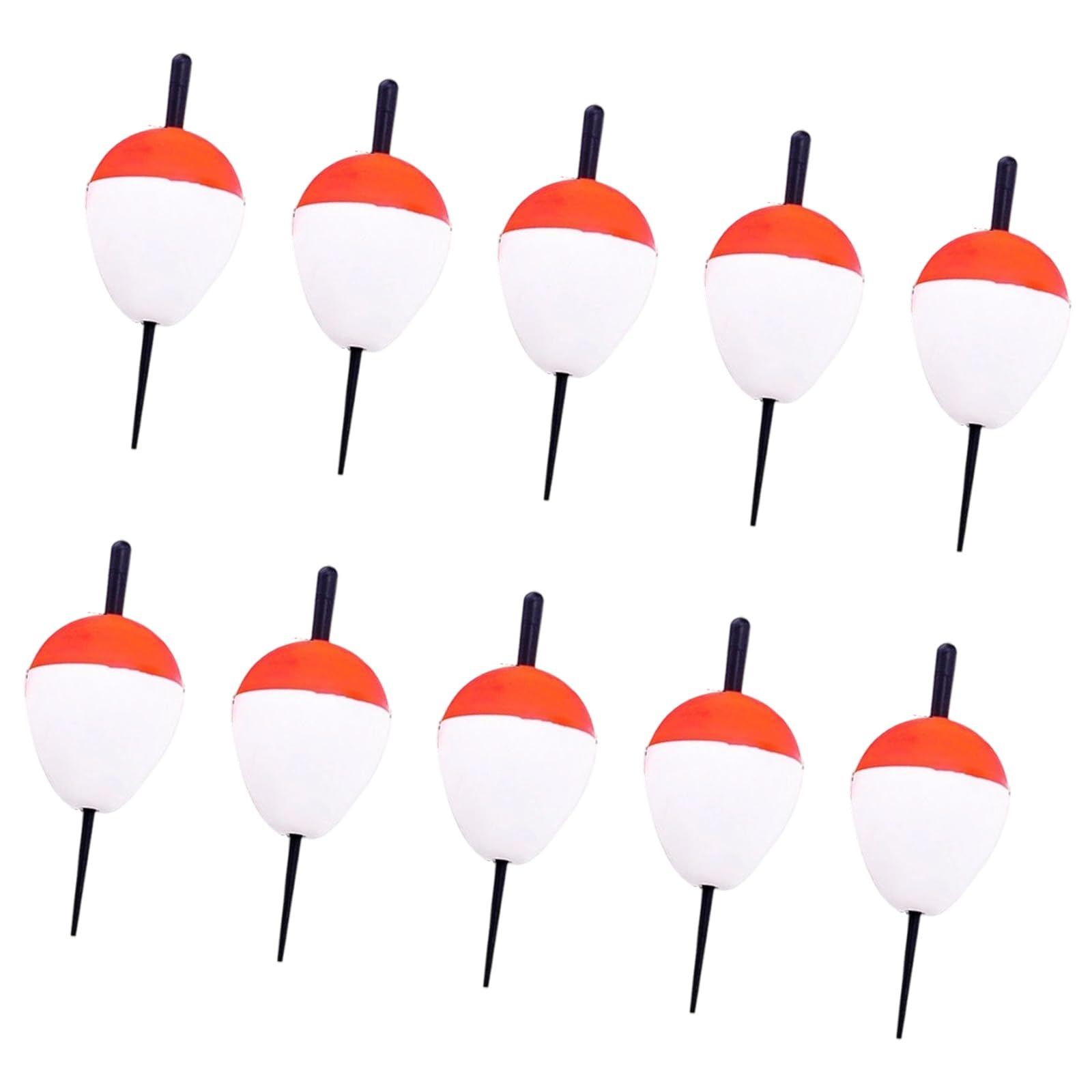 Zwwaazhf 20 Grams 10Pcs High Hardness Hard Foam Buoys Float Floating Buoys Red And White Foam Sea Fishing Bobber For Fishing Tackle Hard