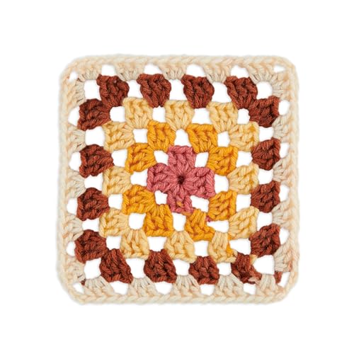 Red Heart All in One Granny Square Aran, Warm Wheat Yarn, 3 Pack of 250g/8.8oz, 100% Acrylic, #4 Worsted (Medium) - Image 2