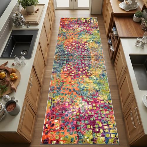 EWQSDFV Alfombra Pasillo Antideslizante, Lavable Lavadora Tapetes Larga Cocina 70 x 90 cm Alfombras De Pasillo Largas Alfombra Da Cocina Alfombra Entrada para Puerta Interior Lavadero Comedor Salón