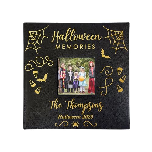 Personalized Halloween Photo Album, Engraved Halloween Memories L...