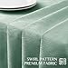 Softalker Jacquard Rectangle Tablecloth, Swirl Design Waterproof Stain Resistant Table Cover Wrinkle Free Heavy Weight Table Cloths for Dinner/Parties/Holiday - 60 x 84 Inch, Sage Green