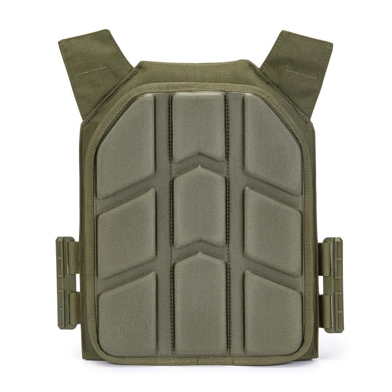 Tactical Vest Built-in Cushion Cushion Lining Breathable Insert, Non-Slip Texture, Soft and Comfortable (Set of 2) (Army Green)