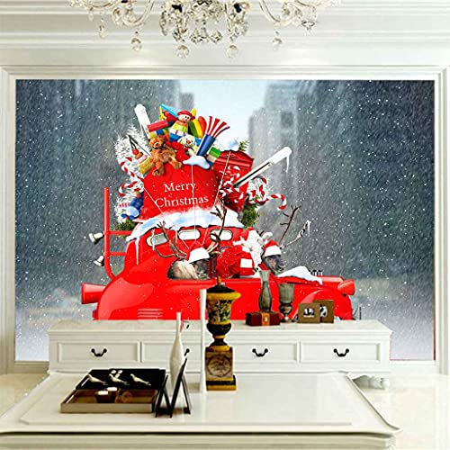 Rénover un mur facilement avec le papier peint DIY autocollant wapiti de Noël rouge