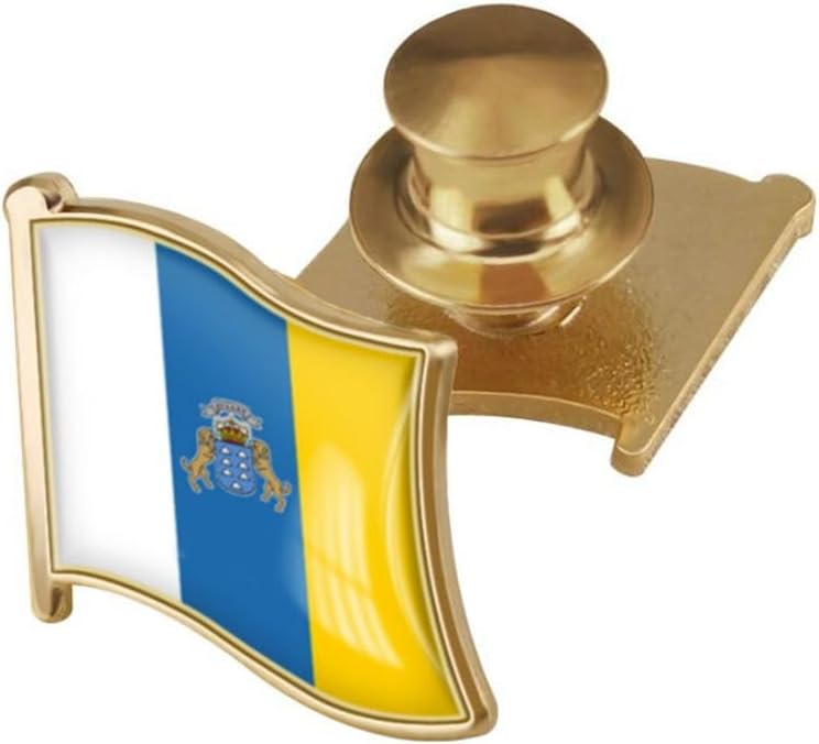 vmcoatdu Country Flag Backs Locking Pin Keepers Locking Clasp Pin Badge International Travel Brooch Metal Alloy Souvenir Pin 0.75x0.7 Inch Small Pin