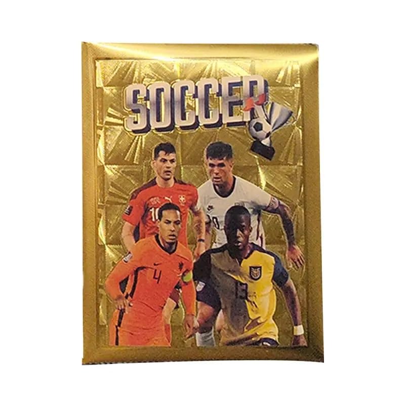 Image of VARIYA ENTERPRISE New Playing Cards | 10 Pcs World Football Star Foil Card | Assorted Cards TCG Deck Box | V Series Cards Vmax GX Rare Golden Cards and Common-Rare Mystery Card | Best Gift for Kids