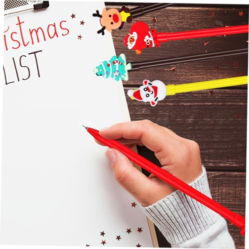 OSALADI 24 bolígrafos gel temáticos de Navidad miniatura 7