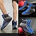 WCXTY Youth Wrestling Shoes,Professional Breathable Mesh Mens Boxing Shoes,Fashion Lightweight Bodybuilding Shoes Womens,Non-Slip Durable,with High Support (Color : Blue, Size : 7)