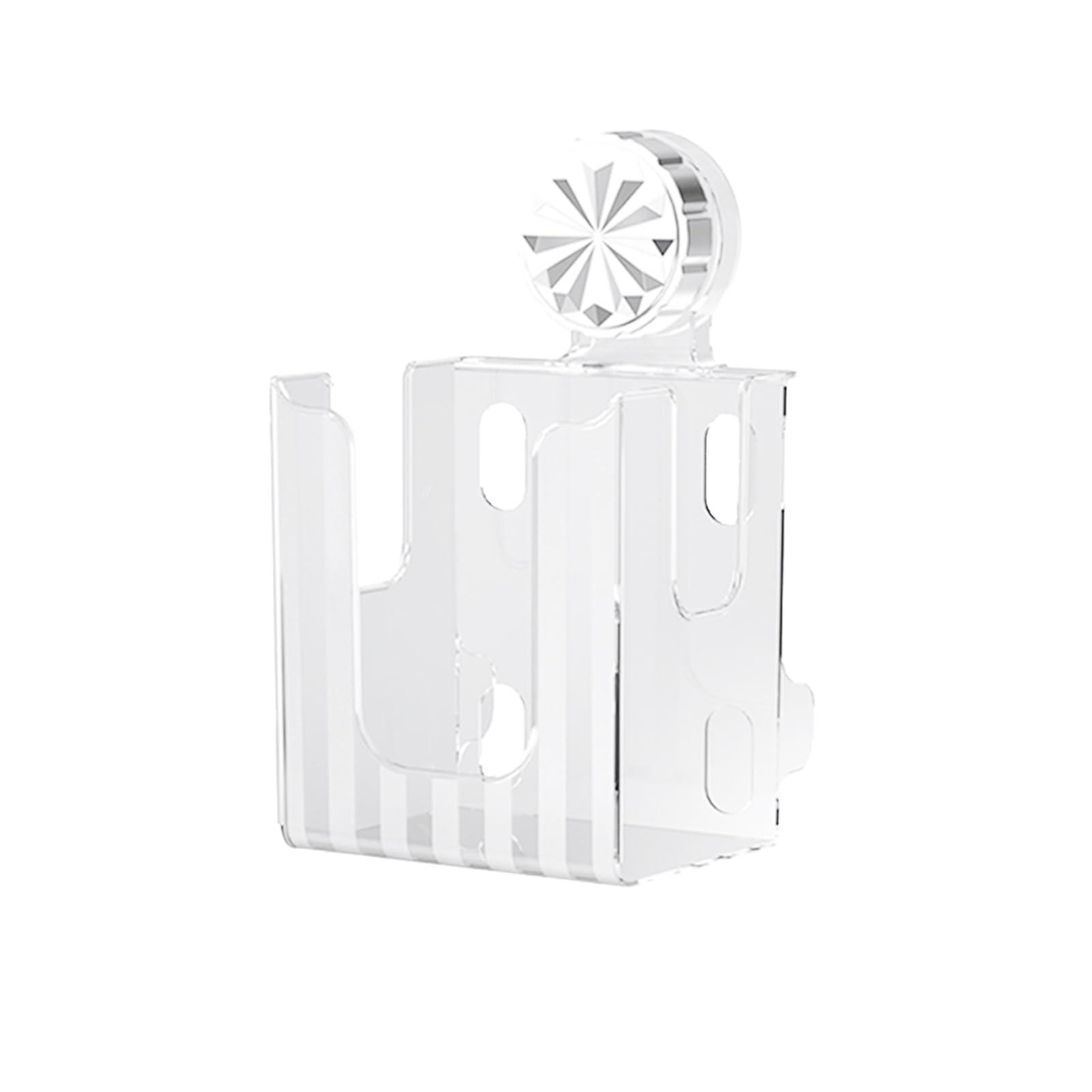 Rikuuui Wall Mount Wipes Storage Box Paper Dispenser Strong Suction Cup Design 11x10.5x20cm Transparent Bathroom Container Horizontal Vertical Hanging Tissue Holder Modern Style Clear White