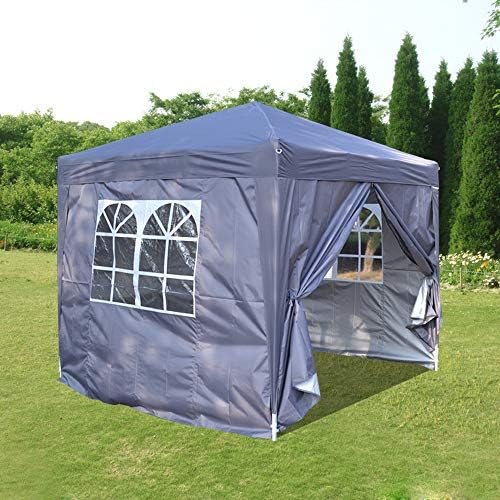 Gazebo PE 3X3M Outdoor Patio Shade Canopy Waterproof 4 Pieces Sidewalls Blue