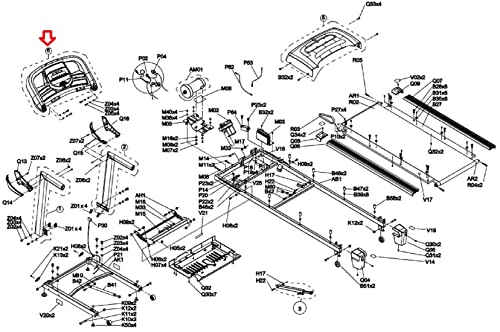 Image of Display Console Assembly 1000421940 Works with HZ Fitness T101-5 - TM734 Treadmill