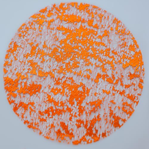 Snowkingdom 50 Pcs Orange Placemats Round Disposable Glitter Charger 13"
