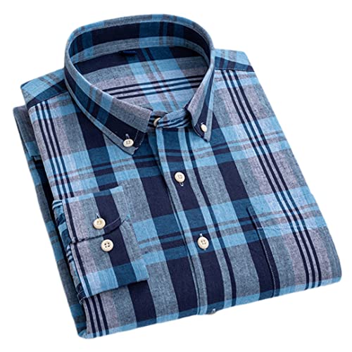 Chemise décontractée en coton et lin avec col boutonné confortable