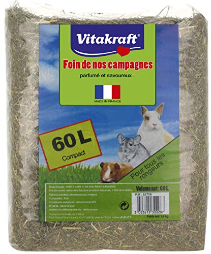 Vitakraft - Foin de nos campagnes pour rongeurs - 60 L